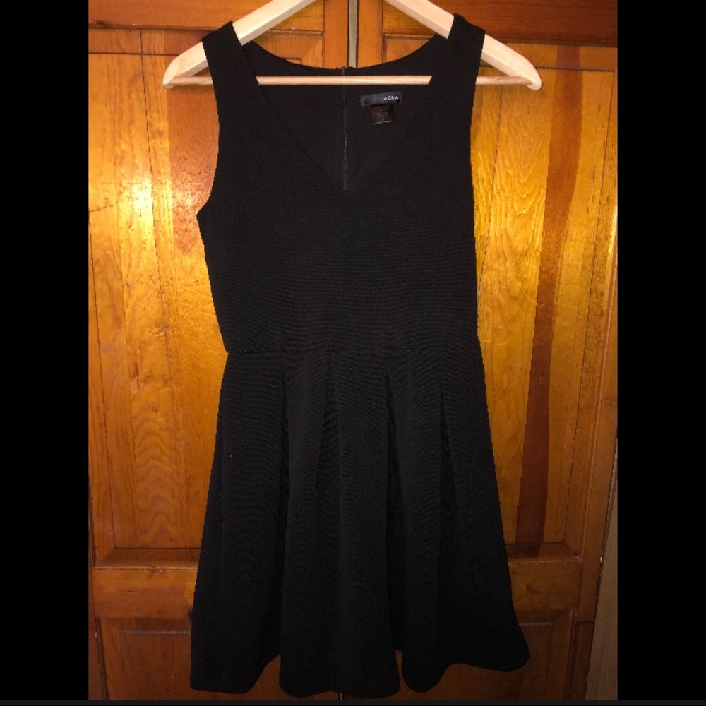 AQUA Black Swing Sundress